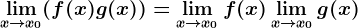\limx--> x0(f(x)+g(x))= \limx--> x0f(x)+\limx--> x0g(x)