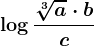 \log \frac\sqrt[3]a\cdot bc