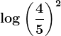 \log \left ( \frac45 \right )^2