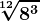 \sqrt[12]8^3