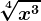 \sqrt[4]x^3