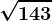 \sqrt143