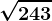 \sqrt243