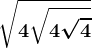 \sqrt4\sqrt4\sqrt4