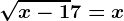 \sqrtx-1+7=x