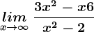 \undersetx--> \infty lim\: \frac3x^2-x+6x^2-2