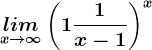 \undersetx--> \infty lim\left ( 1+\frac1x-1 \right )^x