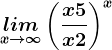 \undersetx--> \infty lim \left ( \fracx+5x+2 \right )^x