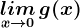 \undersetx--> 0lim\, g(x)