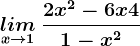 \undersetx--> 1 lim\: \frac2x^2-6x+41-x^2