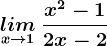 \undersetx--> 1 lim\: \fracx^2-12x-2