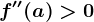 f''(a)>0