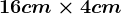 16 cm\times 4cm