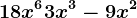 18x^6+3x^3-9x^2