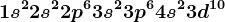 1s^22s^22p^63s^23p^64s^23d^10