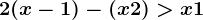 2(x-1)-(x+2)>x+1