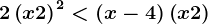 2\left(x+2\right)^2<\left(x-4\right)\left(x+2\right)