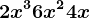 2x^3+6x^2+4x