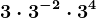 3\cdot 3^-2\cdot 3^4