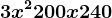 3x^2 + 200x + 240