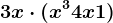 3x \cdot (x^3 + 4x + 1)