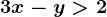 3x-y>2