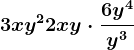 3xy^2 + 2xy\cdot \frac6y^4y^3