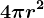 4\pi r^2