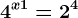 4^x+1=2^4