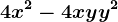 4x^2-4xy+y^2
