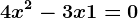 4x^2-3x+1=0