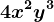 4x^2y^3