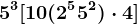 5^3+[10+(2^5+5^2)\cdot 4]