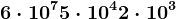 6\cdot 10^7+5\cdot 10^4+2\cdot 10^3