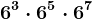 6^3\cdot 6^5\cdot 6^7