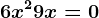 6x^2 + 9x = 0