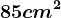 85 cm^2