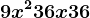 9x^2+36x+36