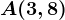 A(3,8)