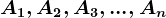 A1, A2,A3, ...,An