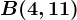 B(4,11)