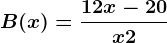 B(x) = \frac12x - 20x + 2