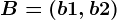 B=(b1,b2)
