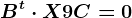 B^t\cdot X +9C = 0