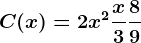 C(x) = 2x^2+\fracx3+\frac89
