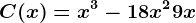 C(x) = x^3-18x^2+9x