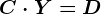 C\cdot Y=D