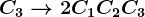 C3--> 2C1+C2+C3