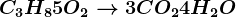 C3H8+5O2--> 3CO2+4H2O