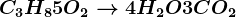 C3H8 + 5O2--> 4H2O + 3CO2